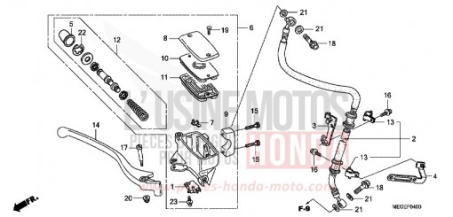 HAUPTBREMSZYLINDER, VORNE ZYLINDER VT750CA8 de 2008